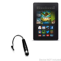Kindle Fire Stylus Pen, BoxWave [Mini Capacitive Stylus] Small Rubber Tip Capacitive Stylus Pen for Amazon Kindle Fire - Jet Black