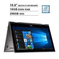 Dell Inspiron 5579 15.6 Inch FHD 2-in-1 Touchscreen Laptop (Intel Quad Core i5-8250U up to 3.4 GHz, 16GB RAM, 256GB SSD, Intel UHD Graphics 620, Backlit Keyboard, Win 10) (Renewed)
