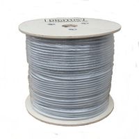 Digitus CAT7 1000ft S-FTP Twisted Pair, 1200MHz 10GBase-T Data, LSZH Installation Cable, Grey Color, Drum Pack (w/20 free Cat7 RJ45 plug and Boot Cap)