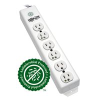Outlet Strip, 15A, 6 Outlet, 15 Ft, White