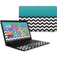 Mightyskins Skin Compatible with Hp 17t Laptop 17.3" (2017) - Teal Chevron | Protective, Durable, and Unique Vinyl Decal Wrap Cover | Easy to Apply, Remove, and Change Styles | Made in The USA
