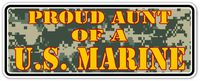 Proud Aunt of U.S. Marine Vinyl Decal Bumper Sticker