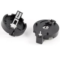 uxcell 2 Pcs CR2032 Coin Cell Button Battery Socket Holder DIP 2P Black