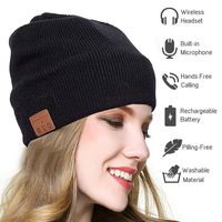 seenlast Upgraded Wireless Bluetooth Beanie Hat Headphones V 5.0 Unique Christmas Tech Gifts for Men/Dad/Women/Mom Stocking Stuffer w/Built-in HD Stereo Speakers & Microphone