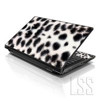 LSS Laptop 17-17.3" Skin Cover with Colorful White Cat Print Pattern for HP Dell Lenovo Apple Asus Acer Compaq - Fits 16.5" 17" 17.3" 18.4" 19" (2 Wrist Pads Free)