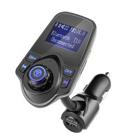 TNP Bluetooth FM Transmitter Wireless in-Car Radio AUX + USB Car Charger Adapter Kit with Display, Hands-Free Calling for Android, Smartphones, Tablets, iPhone, iPad, TF Card, MP3/MP4 Audio Players