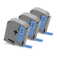 M-K531 Label Tape 0.47 Inch Compatible Replacement for Brother MK531, for PT-M95 PT70BM PT90 PT-65 PT80 PT-70SR, 26.2 Feet 8m, Black on Blue, 3 Pack