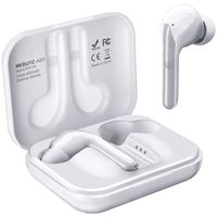 True Wireless Earbuds, MEBUYZ Bluetooth 5.0 Headphones TWS in-Ear Earphones with aptX Sound, CVC Noise-Cancelling Dual Microphones, Charging Case, Touch Control, 28-H Playtime and Secure Fit (White)