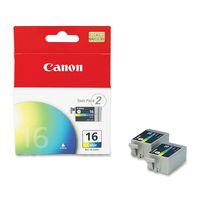 Canon BCI-16 9818A003 Pixma iP90 Mini200 Selphy DS-700 DS-810 Ink Cartridge (Color, 2-Pack) in Retail Packaging