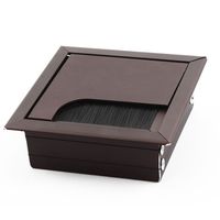 Home Mart Wiring hole cap Cable hole cover Aluminum alloy made black cable hole cup cover