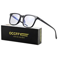 Occffy Blue Light Filter Computer Glasses for UV Blocking Anti Eyestrain Gaming Glasses Anti-Glare Blocker Eyewear Protection for Men Women 5025 (Black)