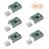 5Pcs A4988 StepStick Stepper Motor Driver Module + Heat Sink for 3D Printer RepRap
