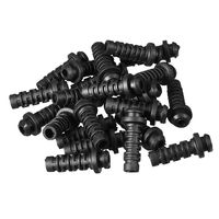 uxcell 25pcs 4mm Inner Dia PVC Strain Relief Cord Boot Protector Power Tool Hose Black