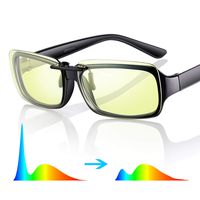 Amprofilm Blue Light Blocking Glasses Clip-on Computer Gaming Glasses [ 68% Blue Blocking]-Amber Tinted Lenses- [Anti Digital Eye Strain, Reduce Headache & Better Sleep]- Ultra Lightweight