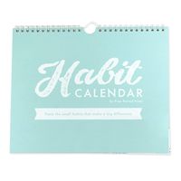 Free Period Press Habit Calendar & to Do List Planner, Spiral Bound Habit Tracker with Writable Goals, 12 Months Undated, 8"x10"