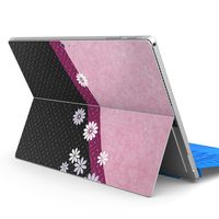 igsticker Ultra Thin Premium Protective Back Stickers Skins Universal Tablet Decal Cover for Microsoft Surface Pro 4/ Pro 2017/ Pro 6(2018 Released) 000050 Lotus　Japanese Pattern　Pink
