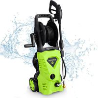 WHOLESUN 3000PSI Electric Pressure Washer 1.8GPM 1600W Power Washer with Hose Reel and Brush Green