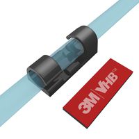 XIAOXI Cable Clips with Strong Self-Adhesive Pads | Tidy and Organise Cords and Wires | Set of 32 (Black)