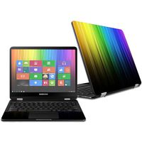MightySkins Skin Compatible with Samsung Chromebook Pro 12.3" - Rainbow Streaks | Protective, Durable, and Unique Vinyl Decal wrap Cover | Easy to Apply, Remove, and Change Styles | Made in The USA