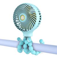 WiHoo Mini Handheld Stroller Fan,Personal Portable Baby Fan with Flexible Tripod Fix on Stroller/Student Bed/Bike,USB or Battery Powered Desk Fan Adjustable 3 Speeds for Camping/Traveling/BBQ/Gym Fan