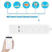 GOXMGO WiFi Smart Power Strip Surge Protector, Voice Control with Alexa and Google assistant, Phone Individual Remote Control, Timing function, Multi Plug 3 AC Outlets 2 USB, No Hub Needed