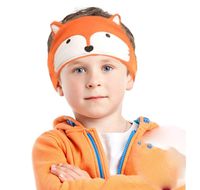 Charlxee Kids Headphones Cozy Foldable Headphone Headband Toddler Headphones for Air Travel or Home -Orange Fox