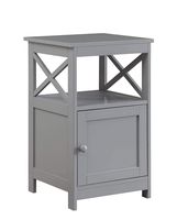 Convenience Concepts Oxford End Table with Cabinet, Gray