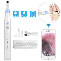 Digital Otoscope,VAlinks 5.5mm Ultra-Thin WiFi HD Ear Inspection Camera, Ear Scope Earwax Mite Cleaning Tool with 6 Adjustable LED Lights for iPhone, iPad & Android Smart Phones ...
