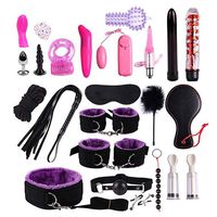 Mwergkou Bondageromance Kit for Couples 24pc Leather Set Adult, Six Toys for Couples Kit, Sxx Toys for Men Women