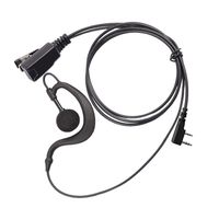 Arama Walkie Talkie Earpiece Two-Way Radio Headset with PTT and MIC G Shape Adjustable for 2 PIN Kenwood Baofeng UV-5R BF-F8HP BF-888S Arcshell AR-5 A101K01