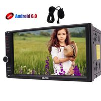 HD 7" Marshmallow Android 6.0 Car Radio Double Din Stereo System in Dash Touchscreen Quad-Core GPS Sat Nav Support WiFi Bluetooth/RDS/SD/USB/OBD2/Apple Play Mirrorlink + External Microphone