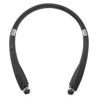 Sentry Premium Pro Series Folding Retractable Wireless Stereo Neck Headset (Black)