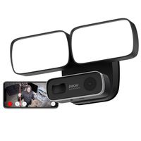 Floodlight Camera, Surveillance Security Camera 1080P WiFi with Two-Way Audio/IP65 Waterproof/PIR Motion-Detection/Phone Push and Siren Alarm/Night Vision (Black)