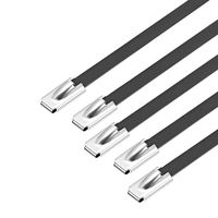 uxcell Stainless Steel Zip Ties 19.7 inches x 0.18 inches Metal Exhaust Wrap Multi-Purpose Electrical Cable Locking Cord Management Straps 5pcs