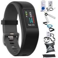 Garmin Vivosport Smart Activity Tracker + Built-in GPS (Slate, S/M) 010-01789-10 + 7-Piece Fitness Kit