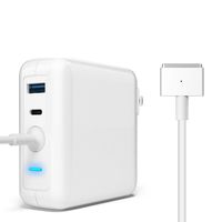 Compatible with MacBook Air Charger 45W Magsafe 2 T Tip Laptop Charger Adapter for 2012-2017 MacBook Air 11 Inch and 13 Inch | USB C 18W Power Delivery Charger |18W Quick Charge 3.0 USB Wall Charger