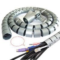 Cable & Wire Organizer Coiled Tube - Keeps All Cords Safely Wrapped & Secure - Durable & Lightweight