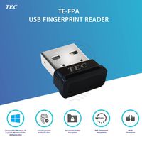 TEC Mini USB Fingerprint Reader for Windows 10 Hello, TE-FPA Bio-Metric Fingerprint Scanner PC Dongle for Password-Free and File Encryption, 360° Touch Speedy Matching Security Key