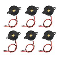 Xnrtop DC 3-24V Active Piezo Buzzer 90 db with Industrial Audio Inside 2-Wire Leads Electric Alarmer 6PCS
