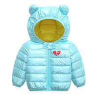 Zainafacai Baby Kids Little Boy Girl Winter Hooded Jacket Thick Keep Warm Outerwear Coat Mint Green