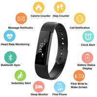 Tenniser Unisex Waterproof Digital Display Buckle Closure Smart Bracelet Health Wristband Smart Watches