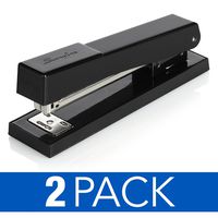 Swingline Staplers, Light Duty Desktop Stapler, 20 Sheet Capacity, Black, 2 Pack (S7040501AZ)
