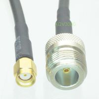 KSR195 10FT RF pigtail N female jack pin to RP*SMA male straight Cable jumper Quick USA Shipping