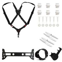 I3ePro Shoulder Strap, Damping Rubber Balls & Anti-drop Pins, Gimbal Guard, Lens Cap, Lens Hood and Quick Release Propellers for DJI Phantom 3 Professional, Advanced, Standard