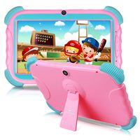 7 inch Kids Tablet Android 8.1 IPS HD Screen 16GB Babypad Edition PC with WiFi and Camera and Games Google Play Store Bluetooth Kids-Proof Case GMS Certified with Charger-Pink