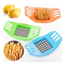 Papamsy French Fry Potato Cutter Fruit Slicer Gadget Durable for Kitchen Random Color 1pc