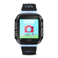 fosa Kids Smart Watch for Boys Girls, SOS Camera Flashlight Anti-Lost GPS Tracker Intelligent Watch Wristband Compatible with Android iOS (Blue)