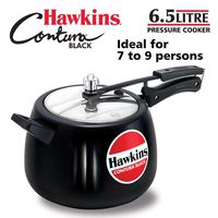 Hawkins CB65 Hard Anodised Pressure Cooker, 6.5-Liter, Contura Black