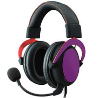 MightySkins Skin Compatible With Kingston HyperX Cloud II Gaming Headset - Solid Purple | Protective, Durable, and Unique Vinyl Decal wrap cover | Easy To Apply, Remove | Made in the USA