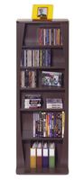 Atlantic 22535605 Canoe 231 CD, 115 DVD/BluRay/Games Wood Cabinet, Espresso (Discontinued by Manufacturer)